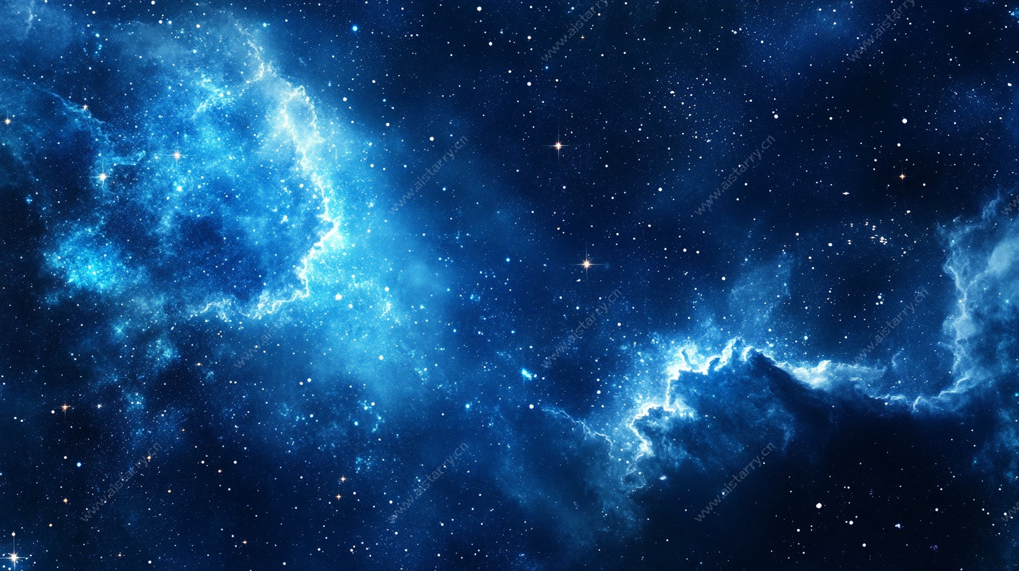 梦幻蓝色星空宇宙景象