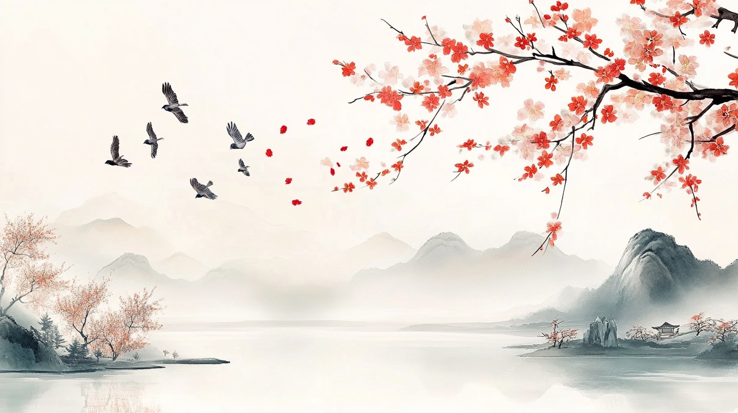 水墨山水花鸟图