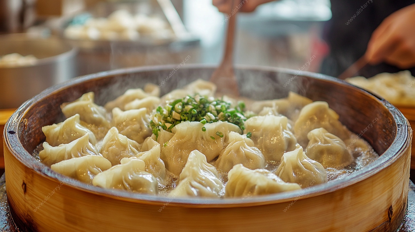 蒸笼里的美味饺子