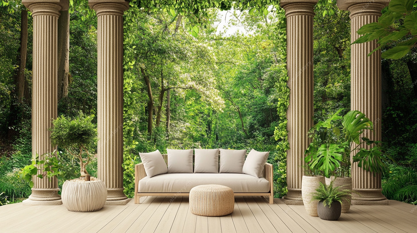 户外林间舒适休闲露台