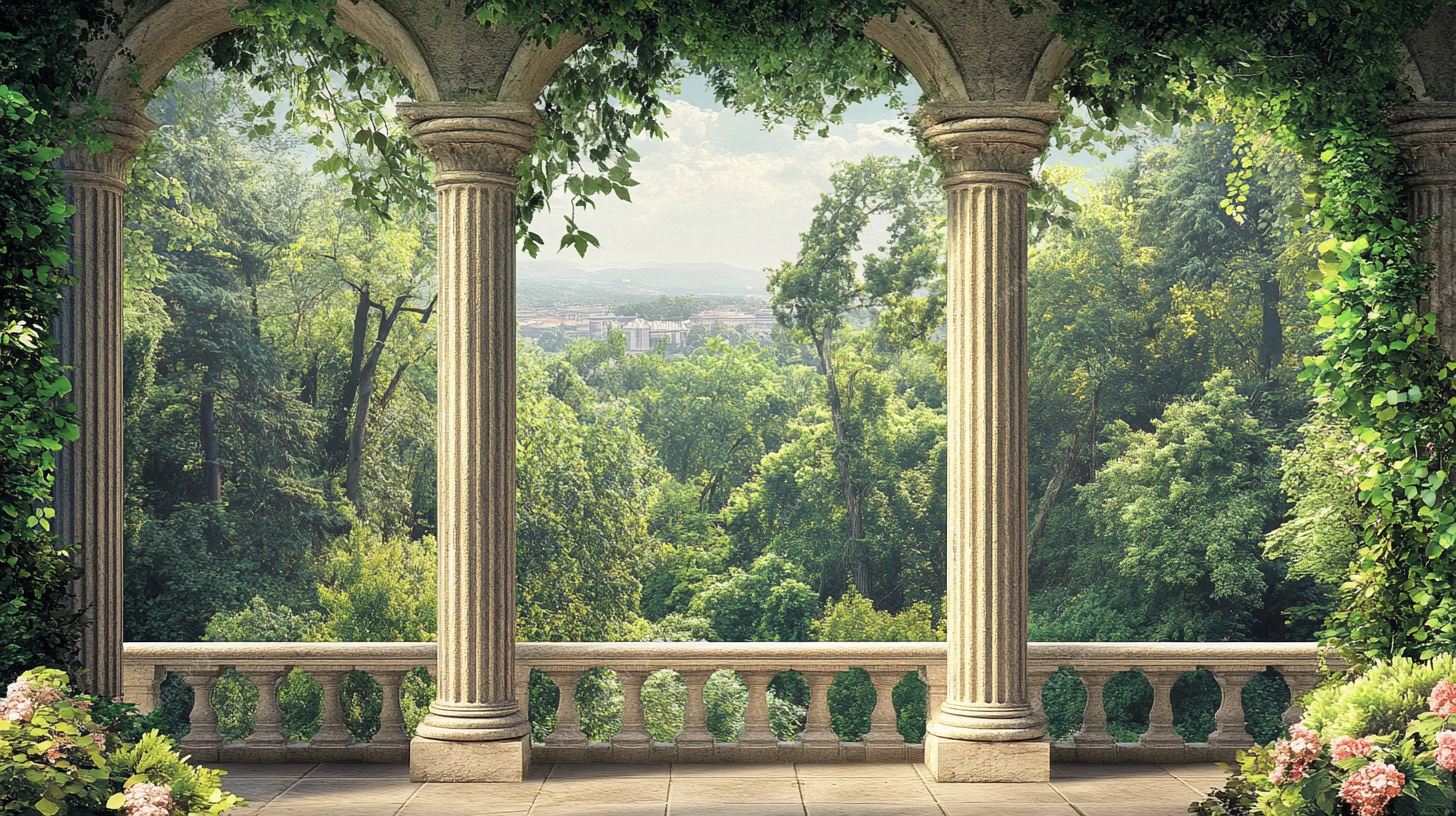 浪漫古典花园露台景观