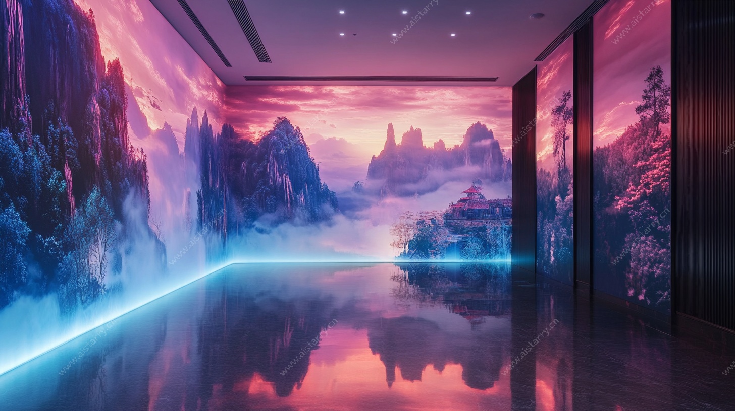 梦幻山水风室内空间场景