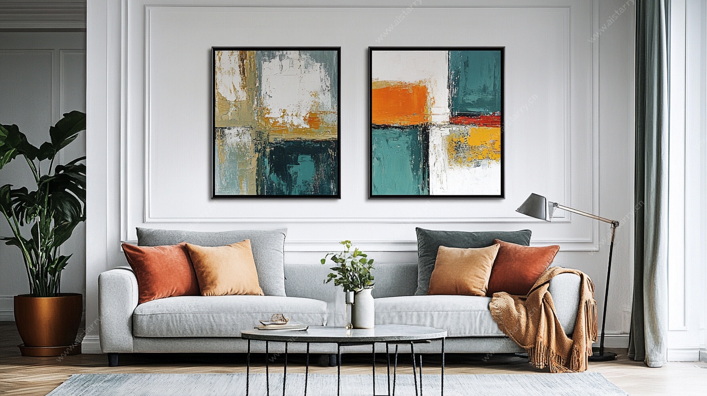 现代简约风客厅装饰画