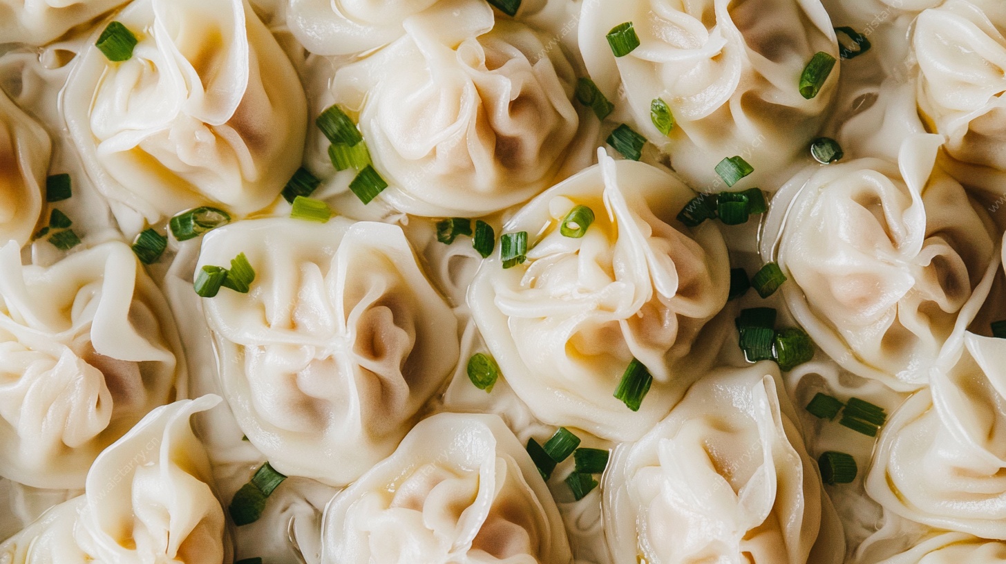 鲜美馄饨摆拍图