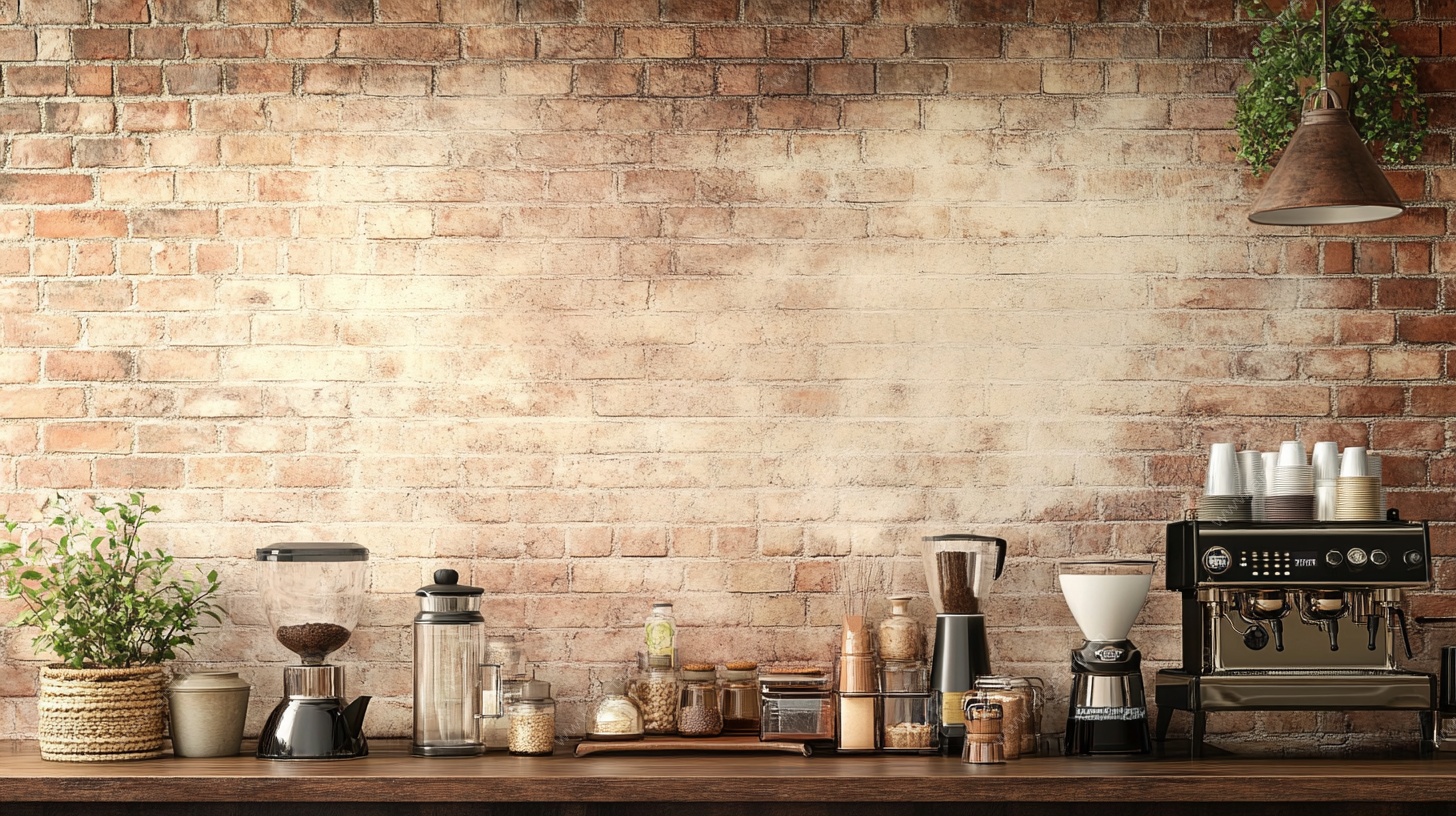 复古风咖啡吧台场景