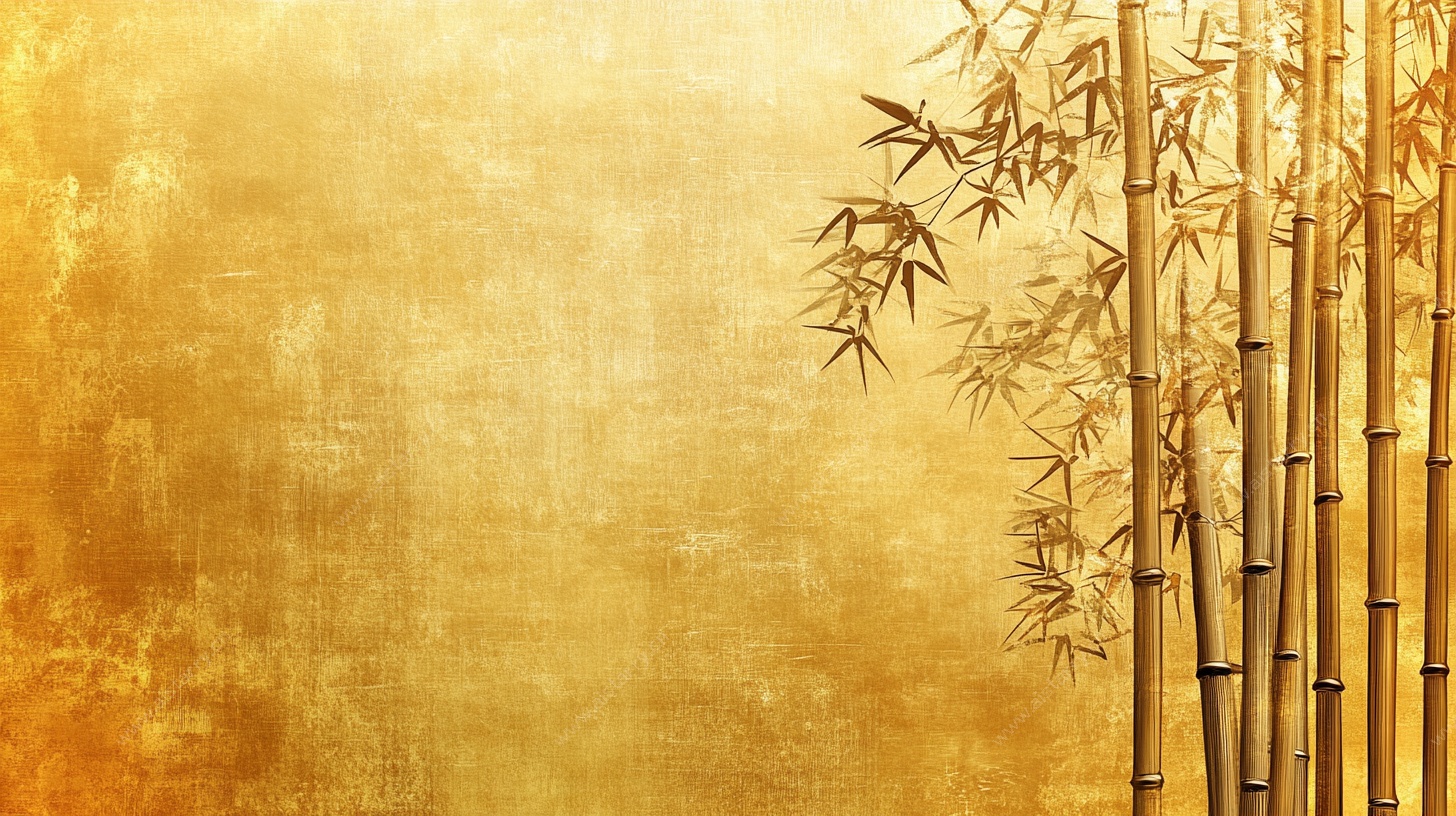 金色竹林背景图