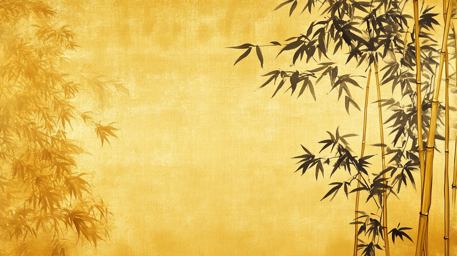 金色竹韵背景图
