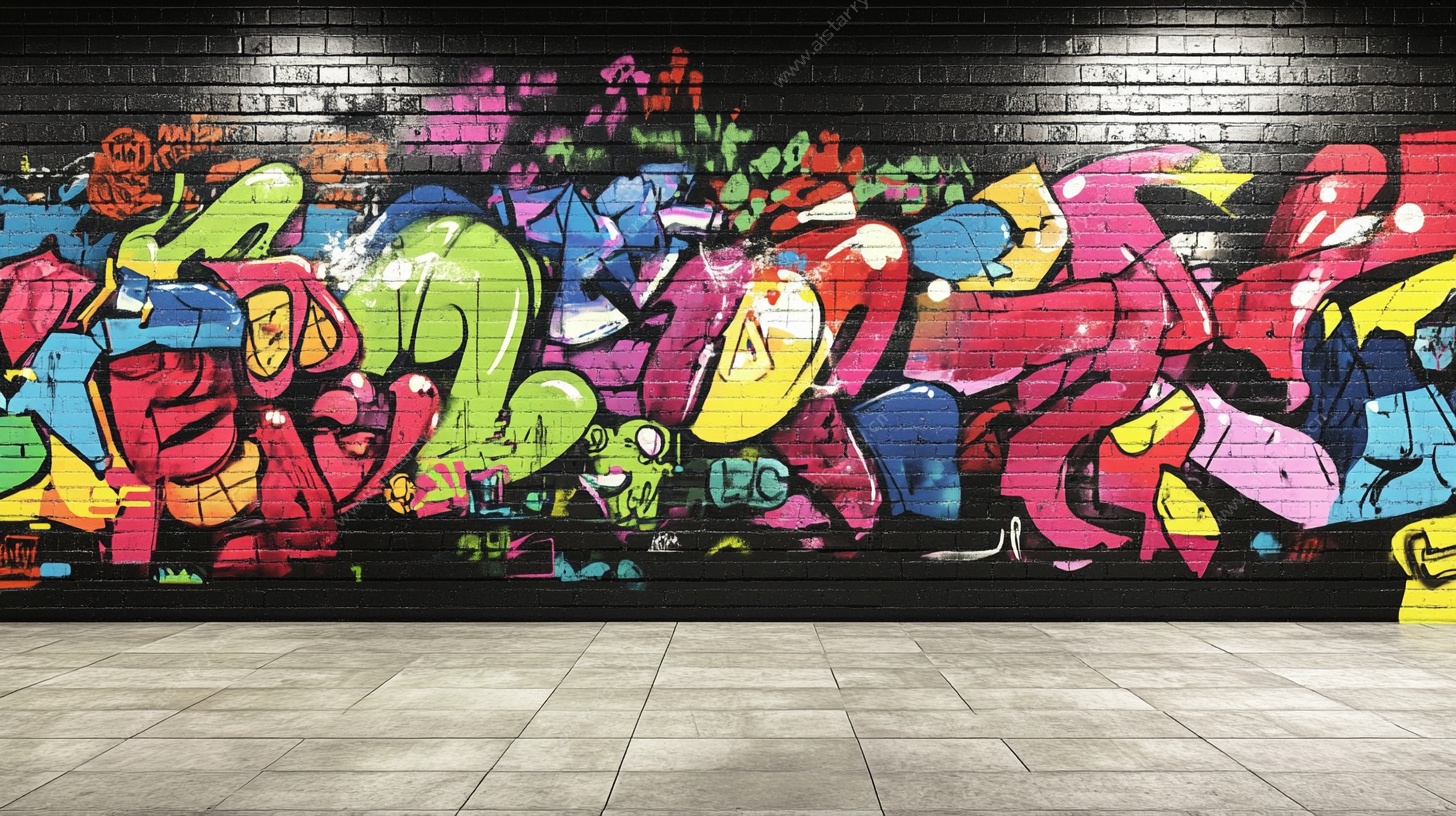 绚丽街头涂鸦墙面