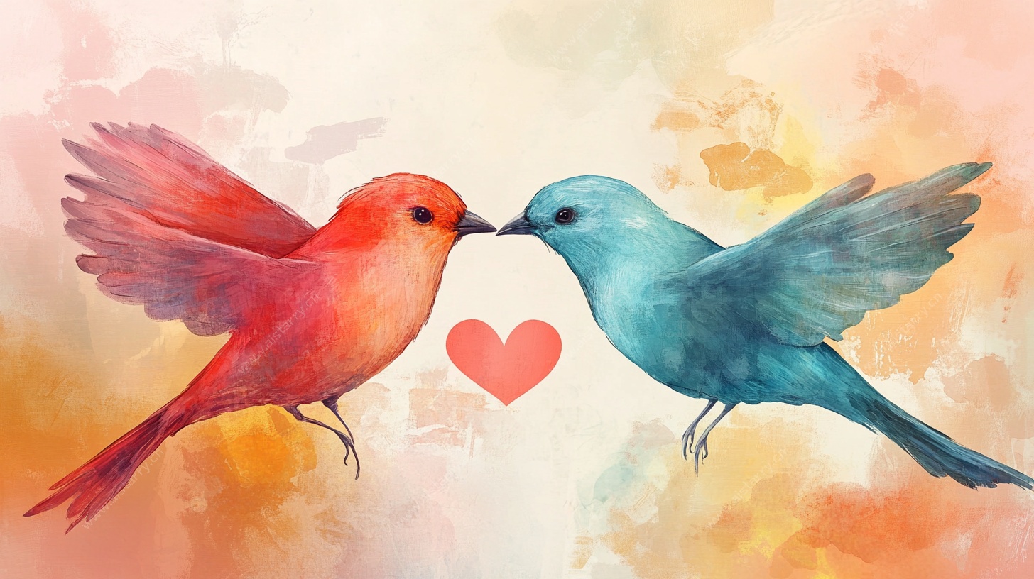 比翼双飞的爱情鸟