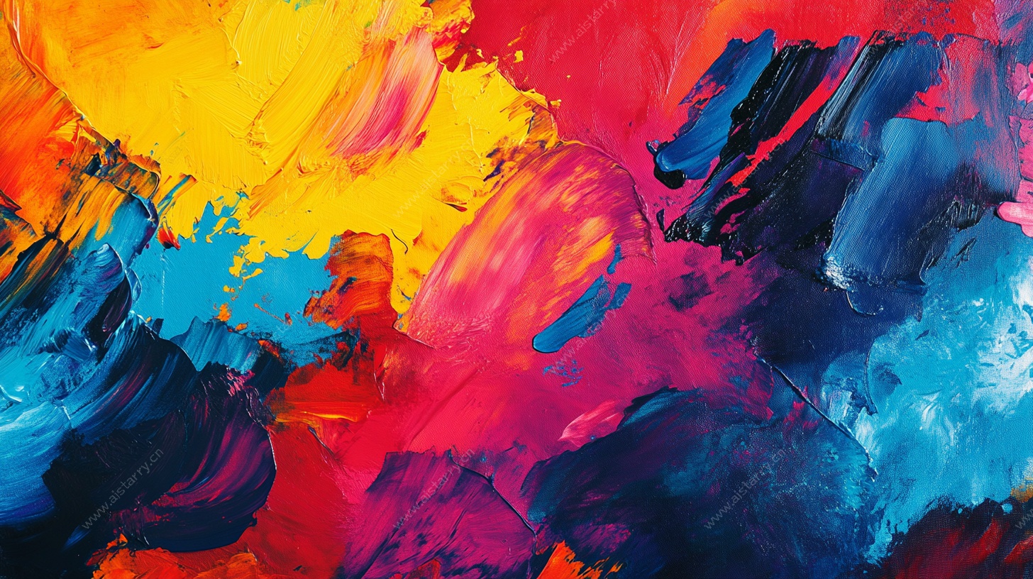 抽象绚丽油画纹理