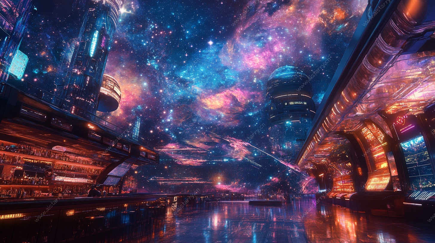 梦幻星际都市夜景
