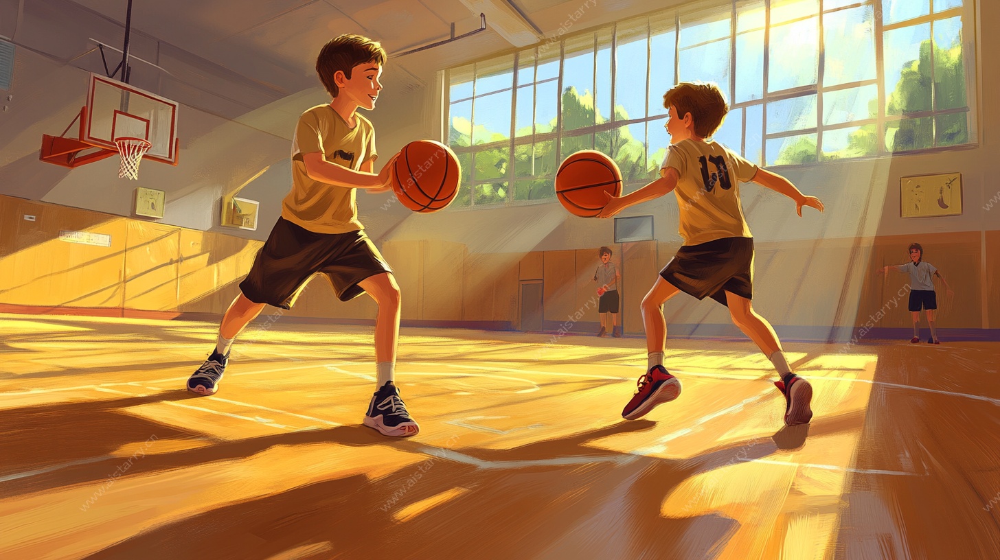室内篮球对决场景