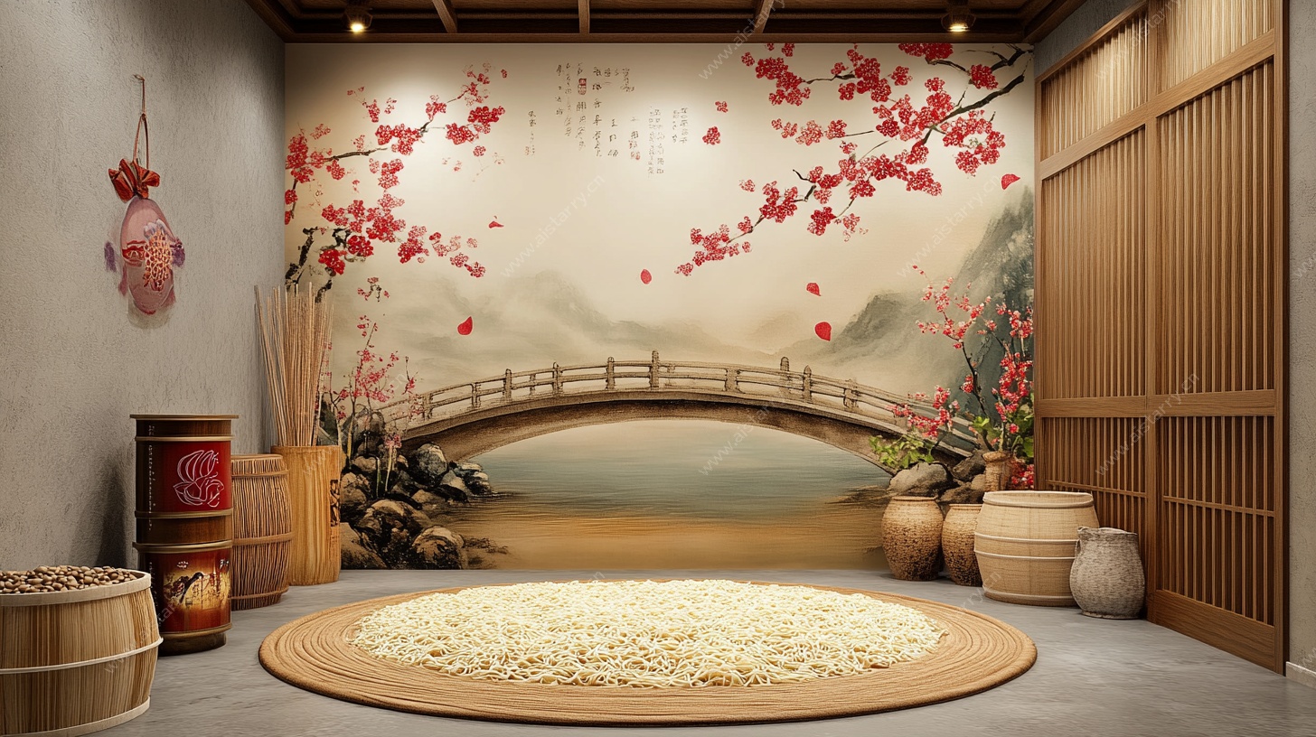 中式古风禅意室内场景