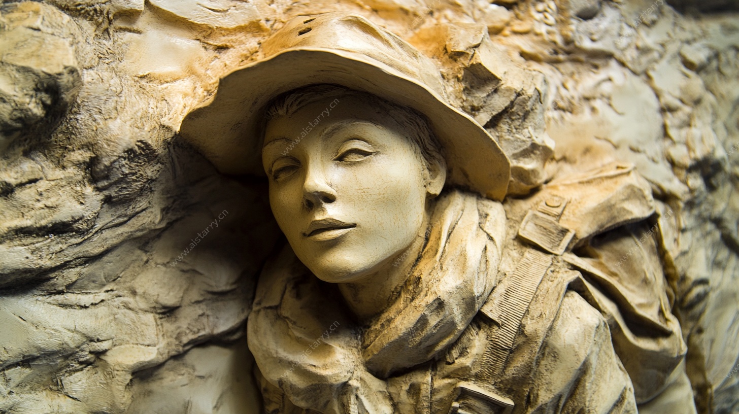 探险者雕塑特写