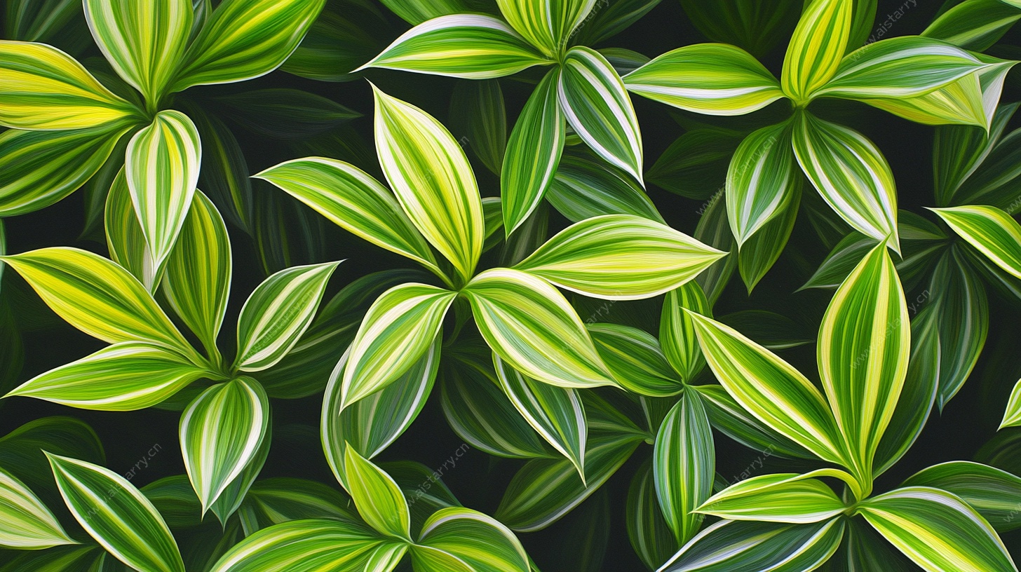 绿叶图案背景图