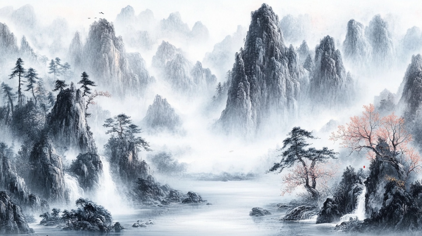 水墨山水意境图