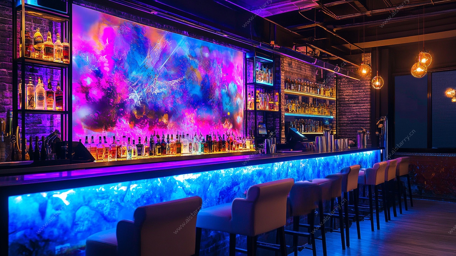炫彩酒吧吧台场景