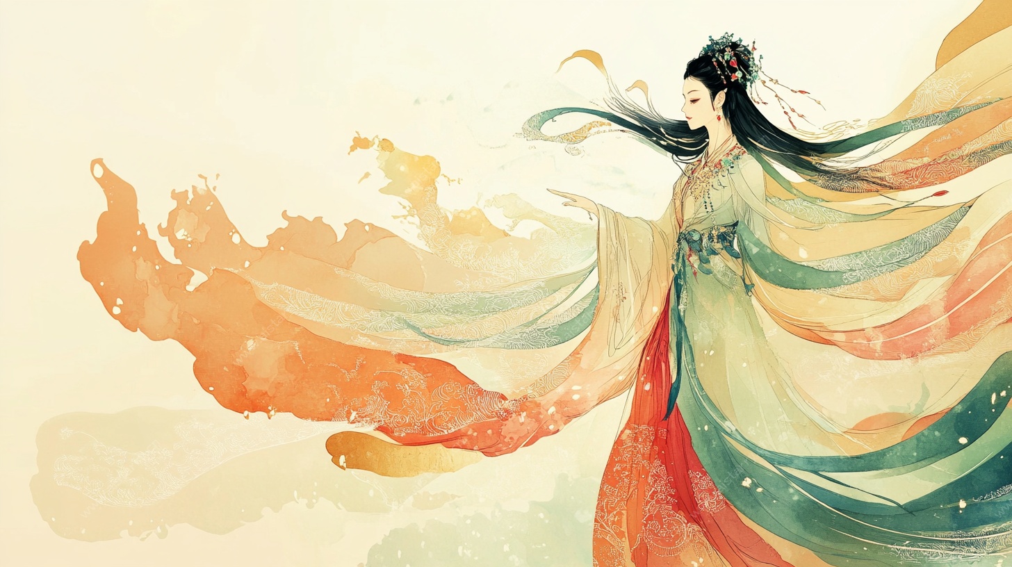 飘逸古风仙女
