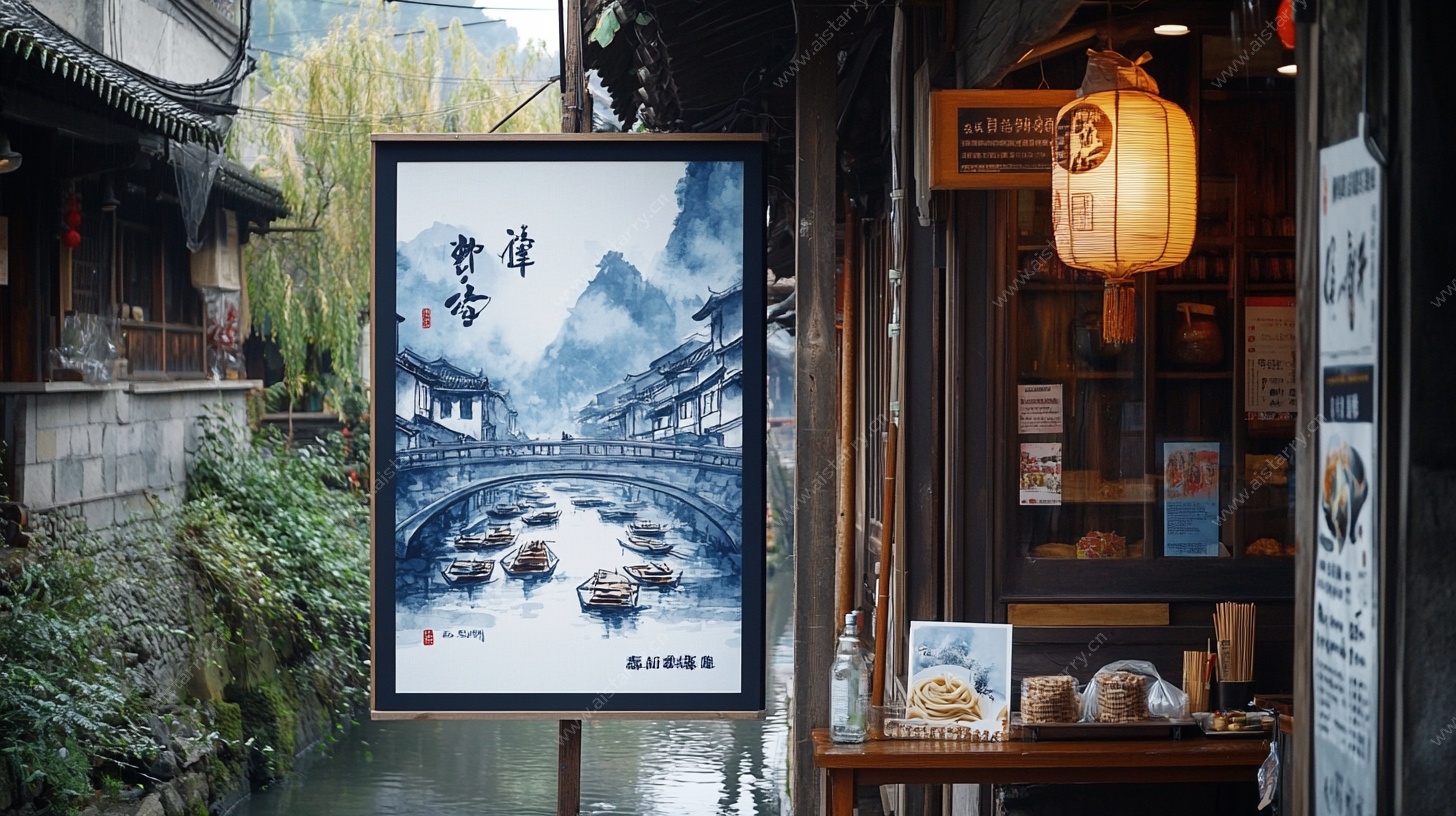 江南水乡海报展示