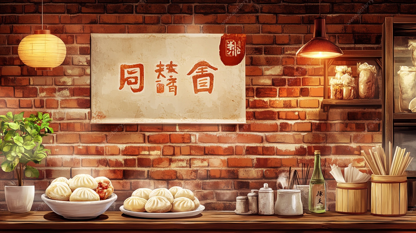 中式包子铺场景展示