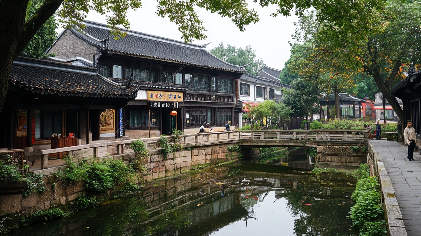 江南水乡古建筑小桥流水