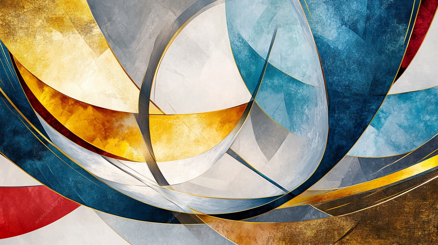 抽象多彩线条艺术图案