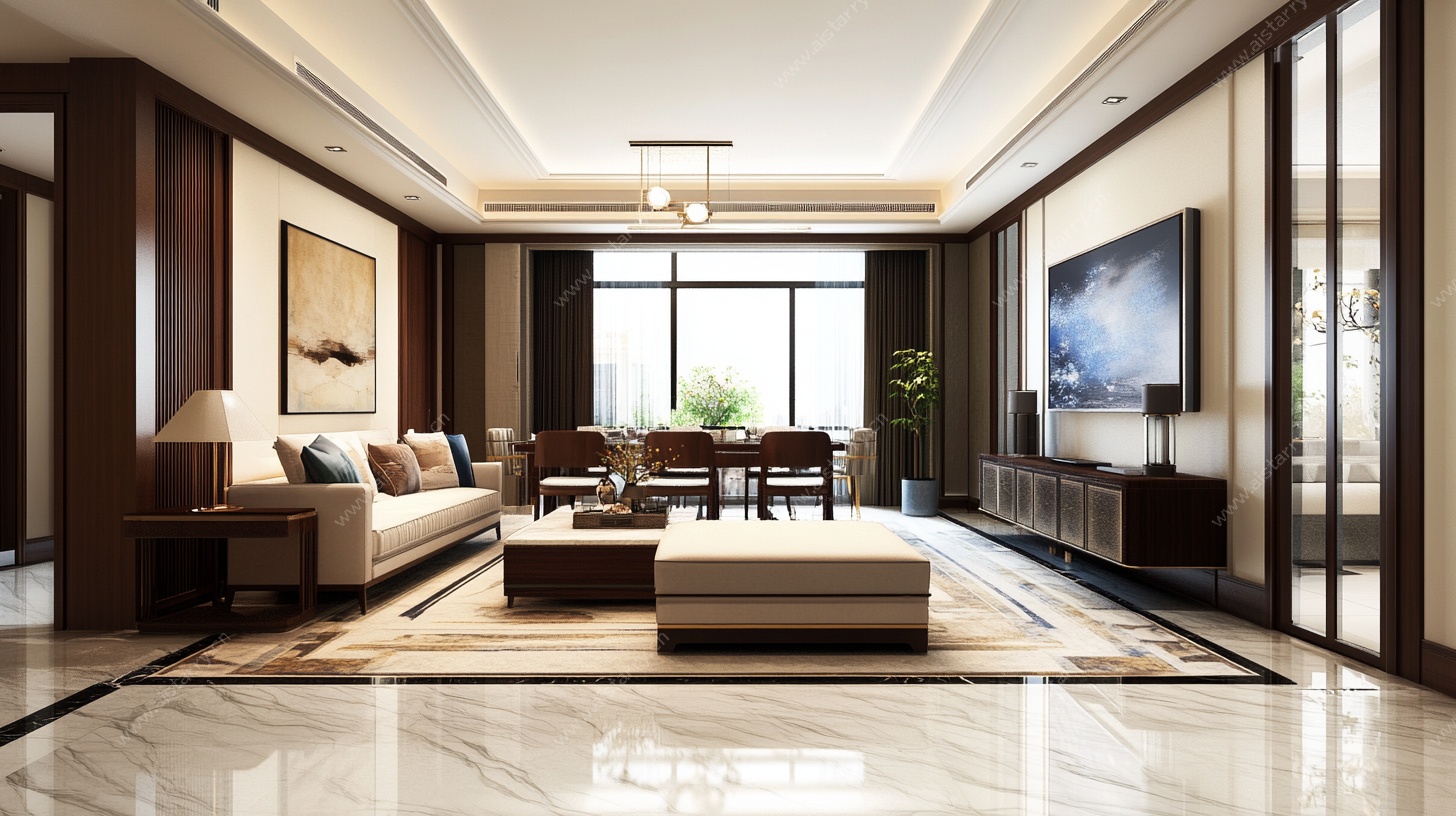 现代大气客厅室内效果图