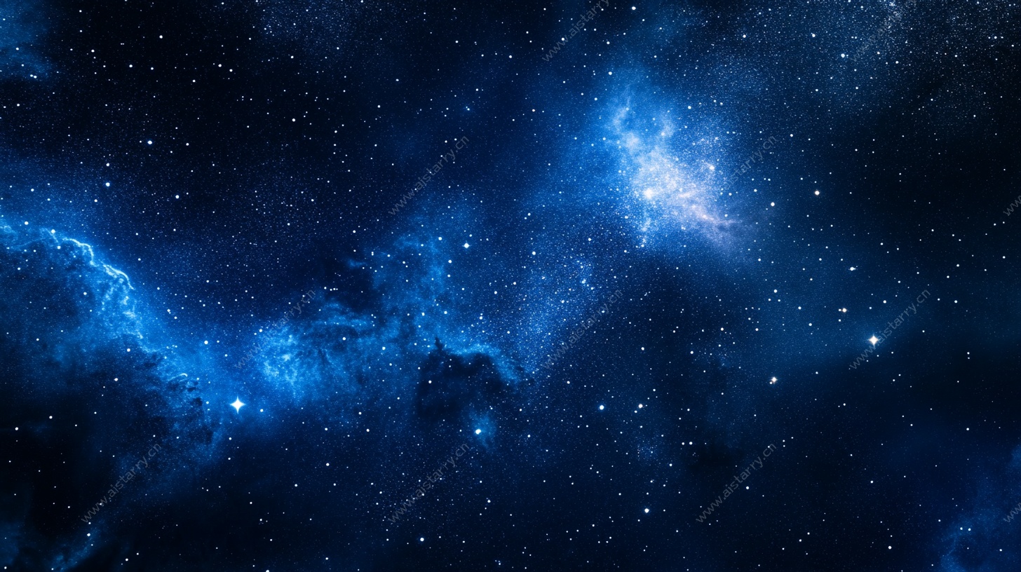 梦幻蓝色星空背景图