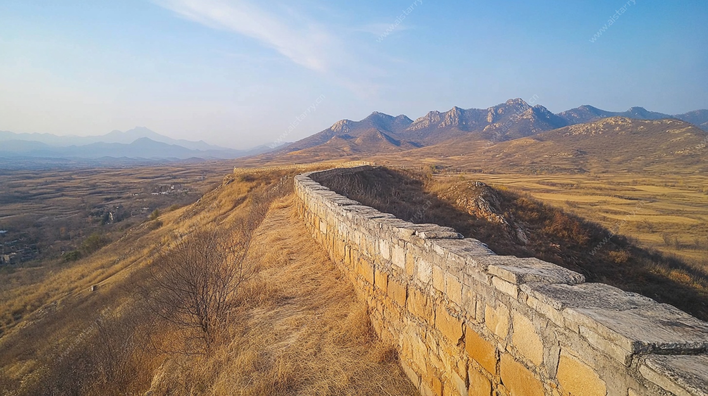 古老城墙横亘旷野