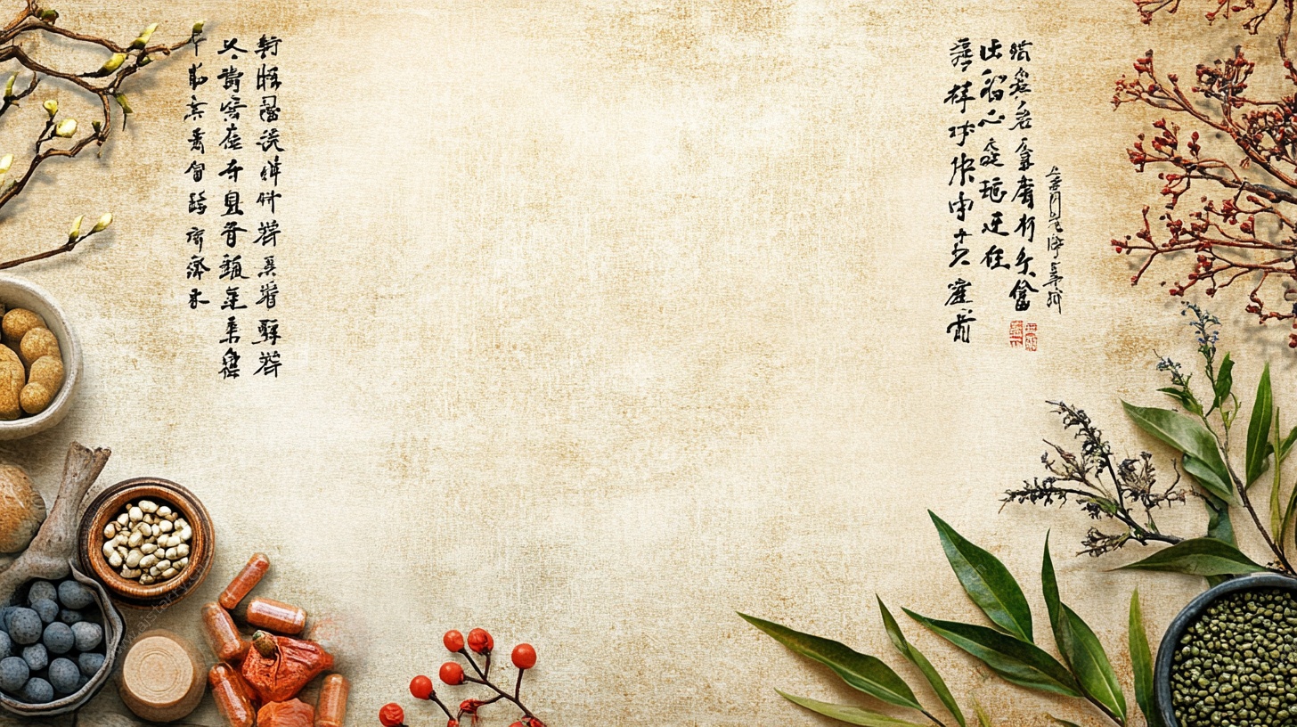 中式古风中药材背景图