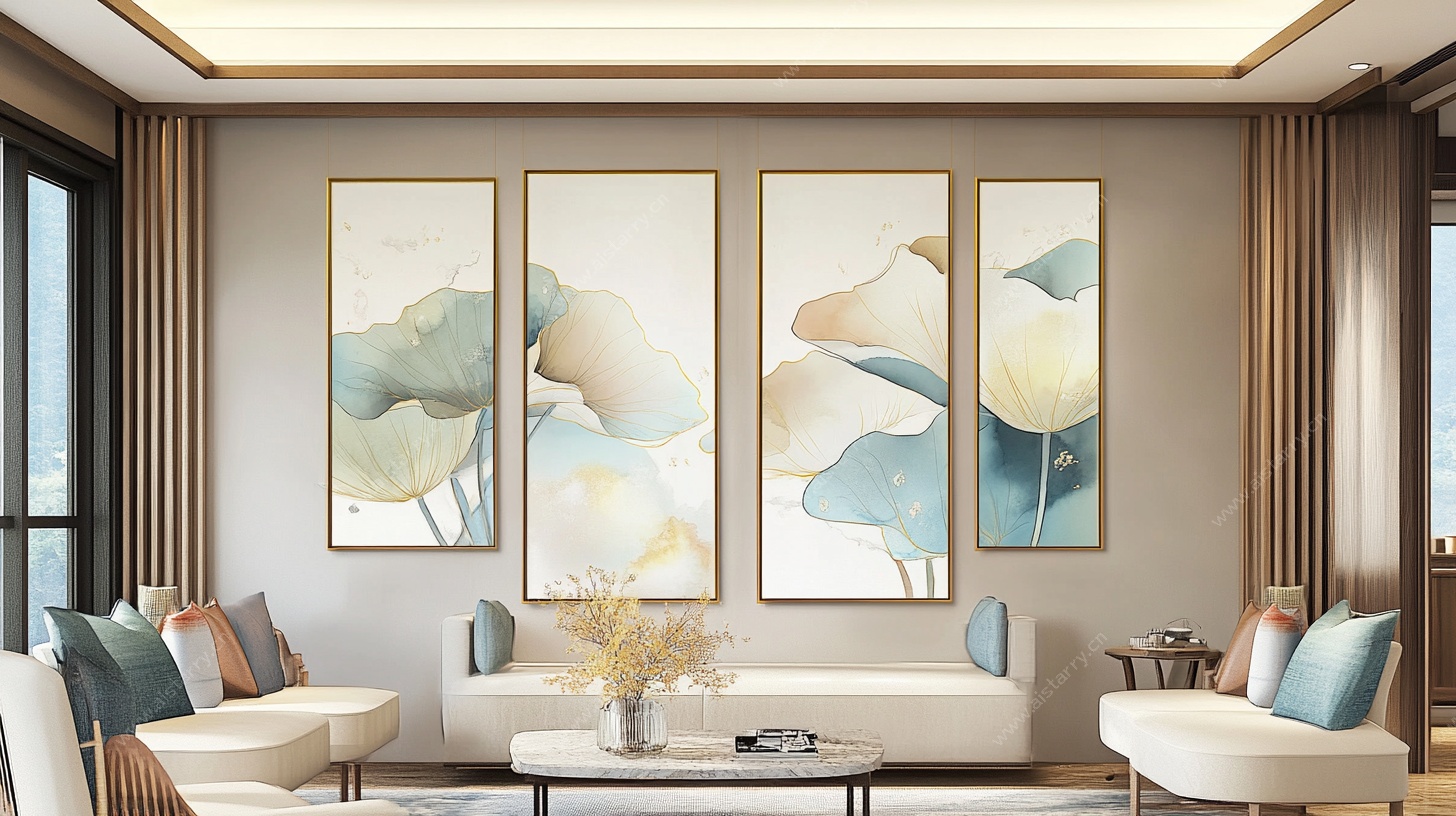 简约客厅 清新挂画装饰