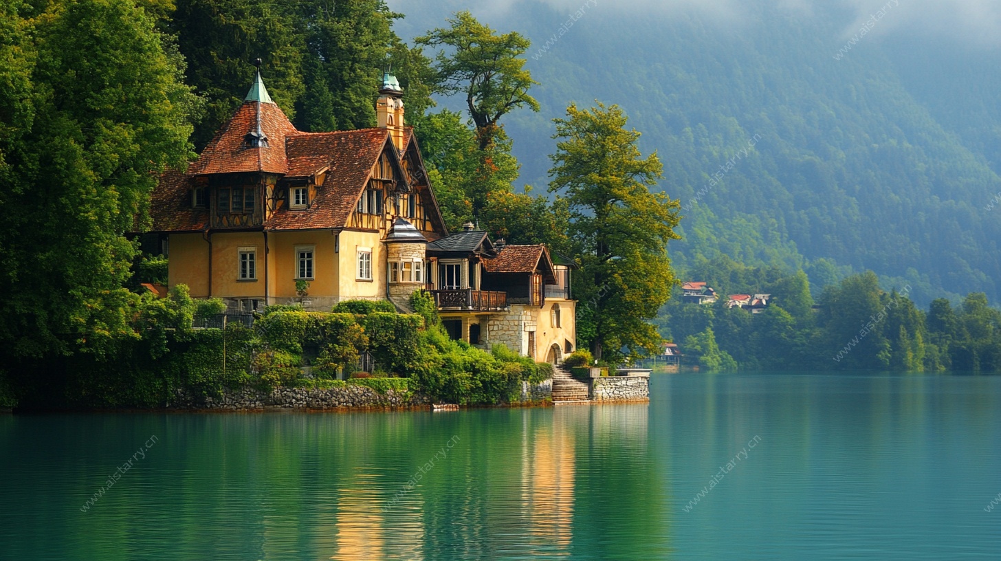 湖畔山居美景
