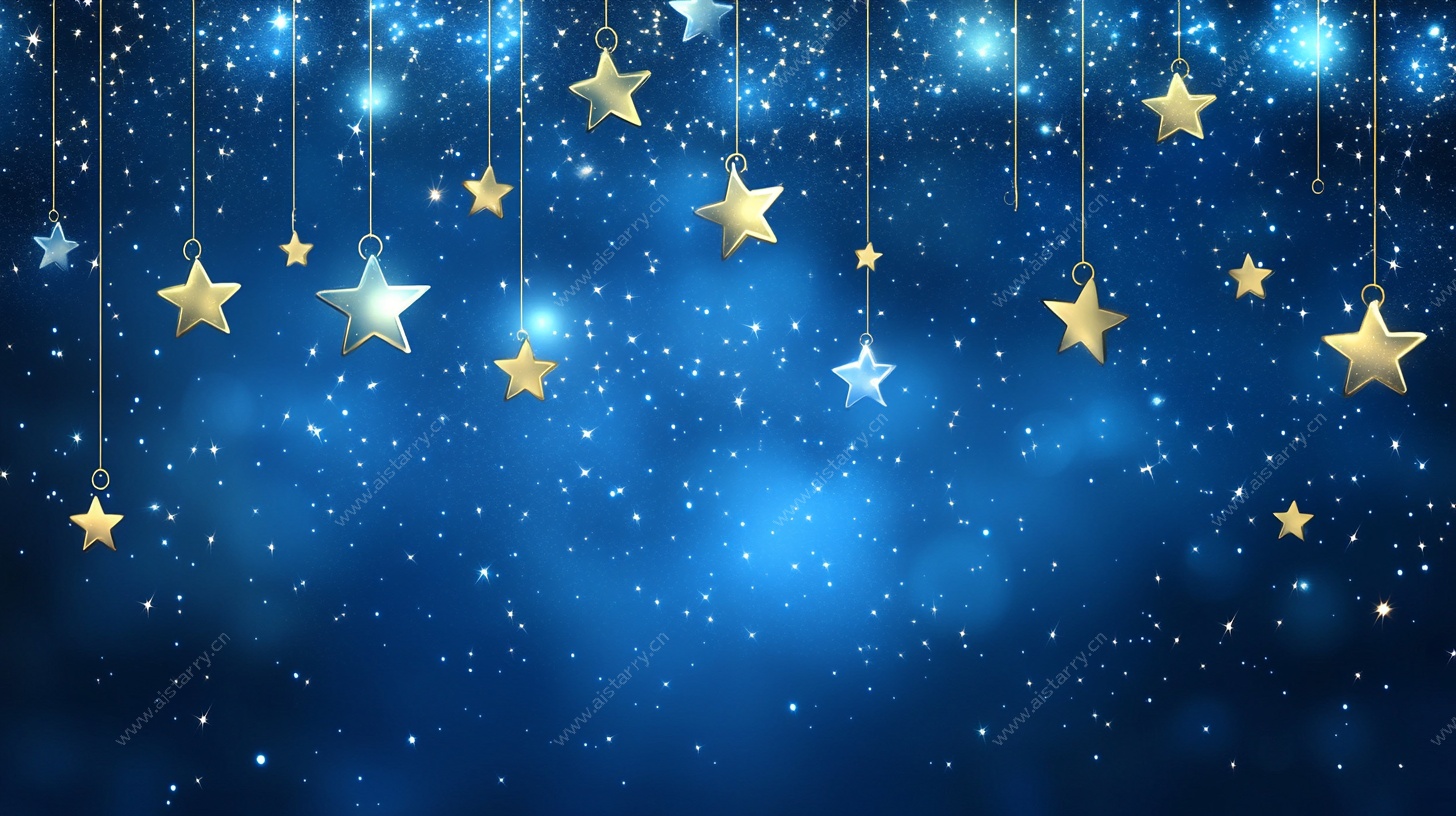 梦幻星空星星悬挂背景图