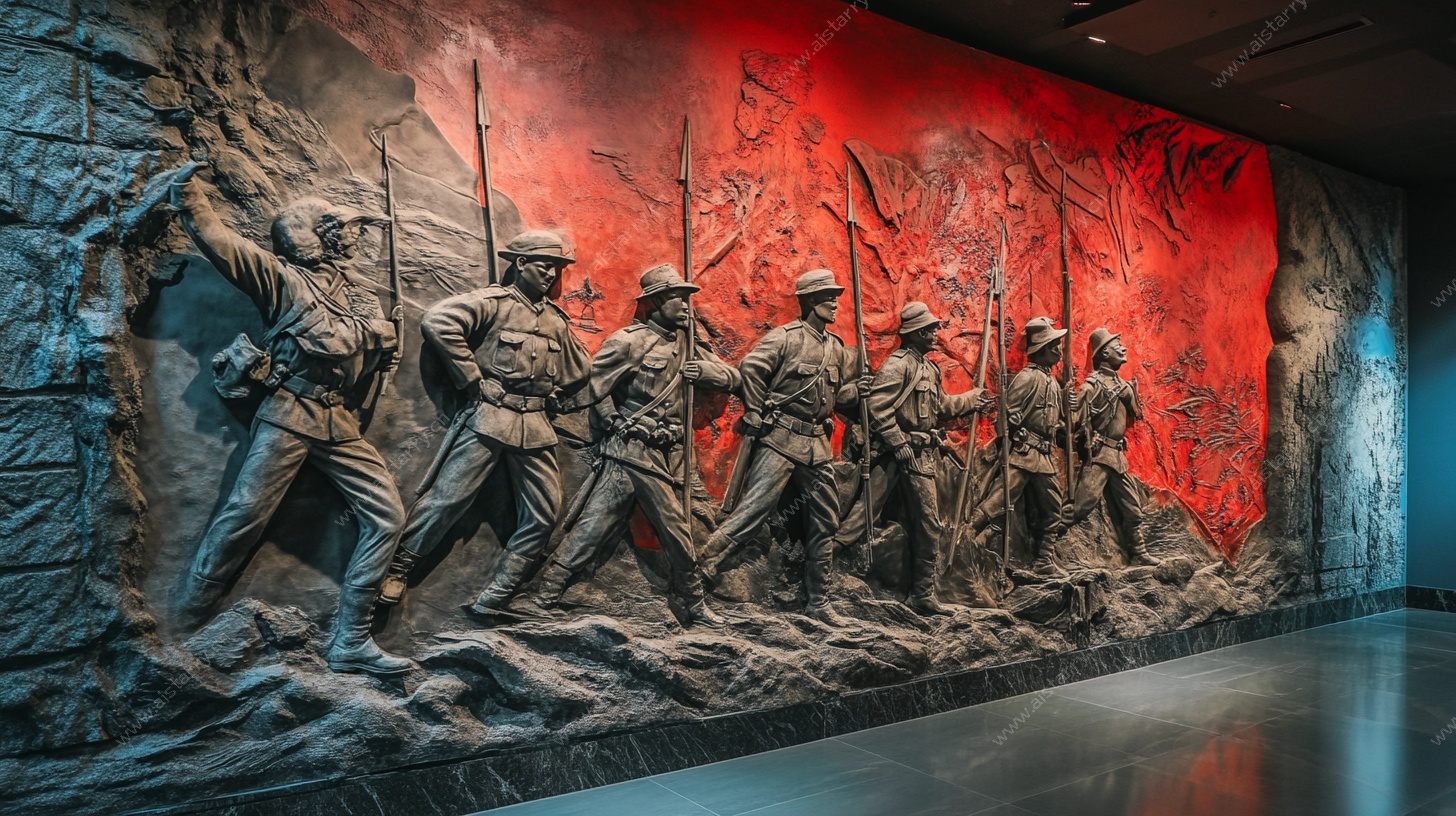 红军战士战斗主题浮雕