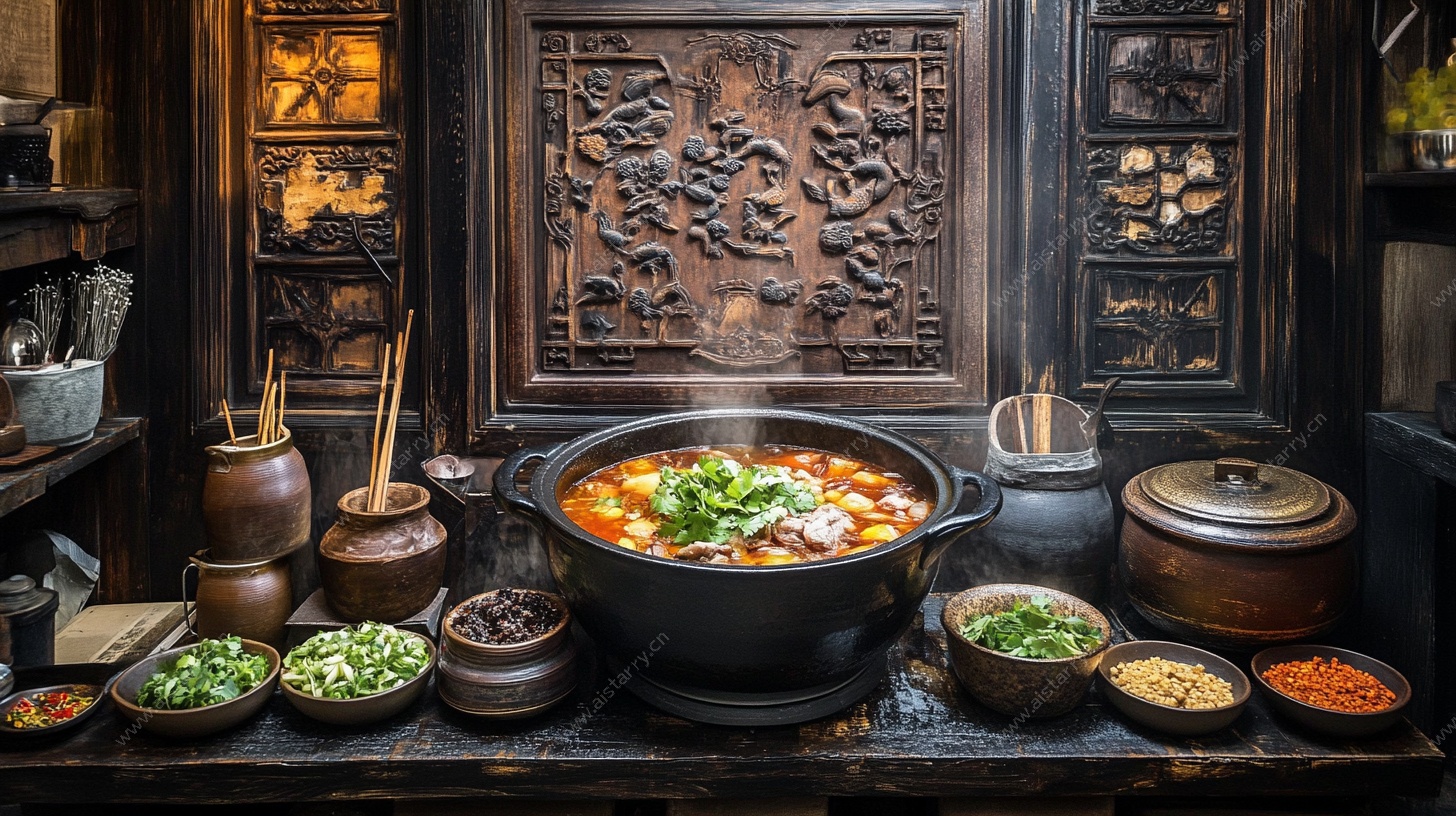 中式传统火锅场景展示