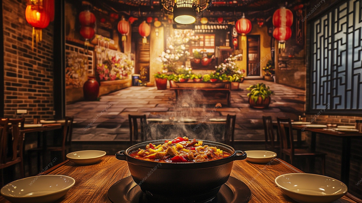 中式火锅餐厅内景图