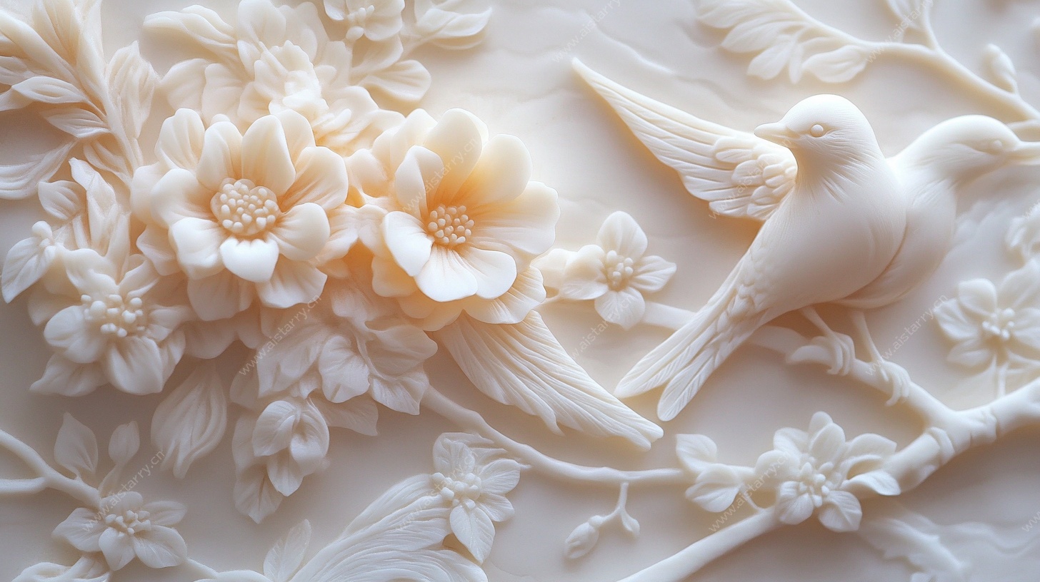 花鸟浮雕艺术图案