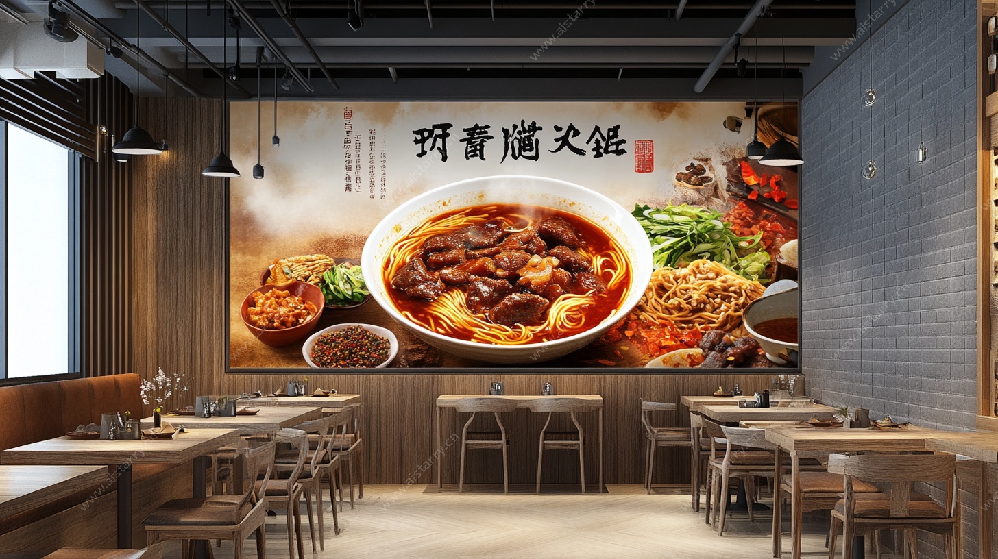 牛肉面馆室内装饰效果图