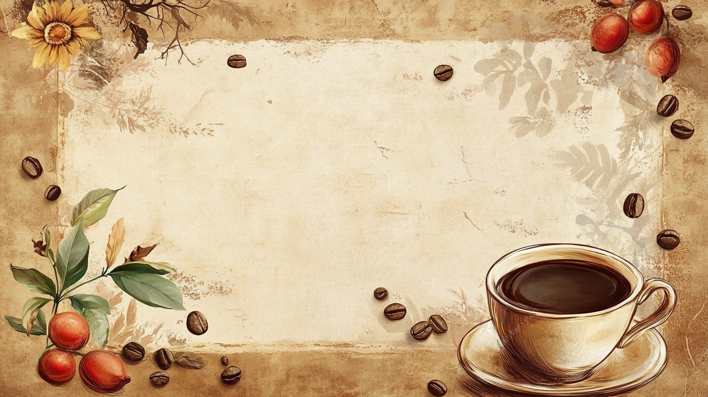 复古风咖啡主题装饰背景图