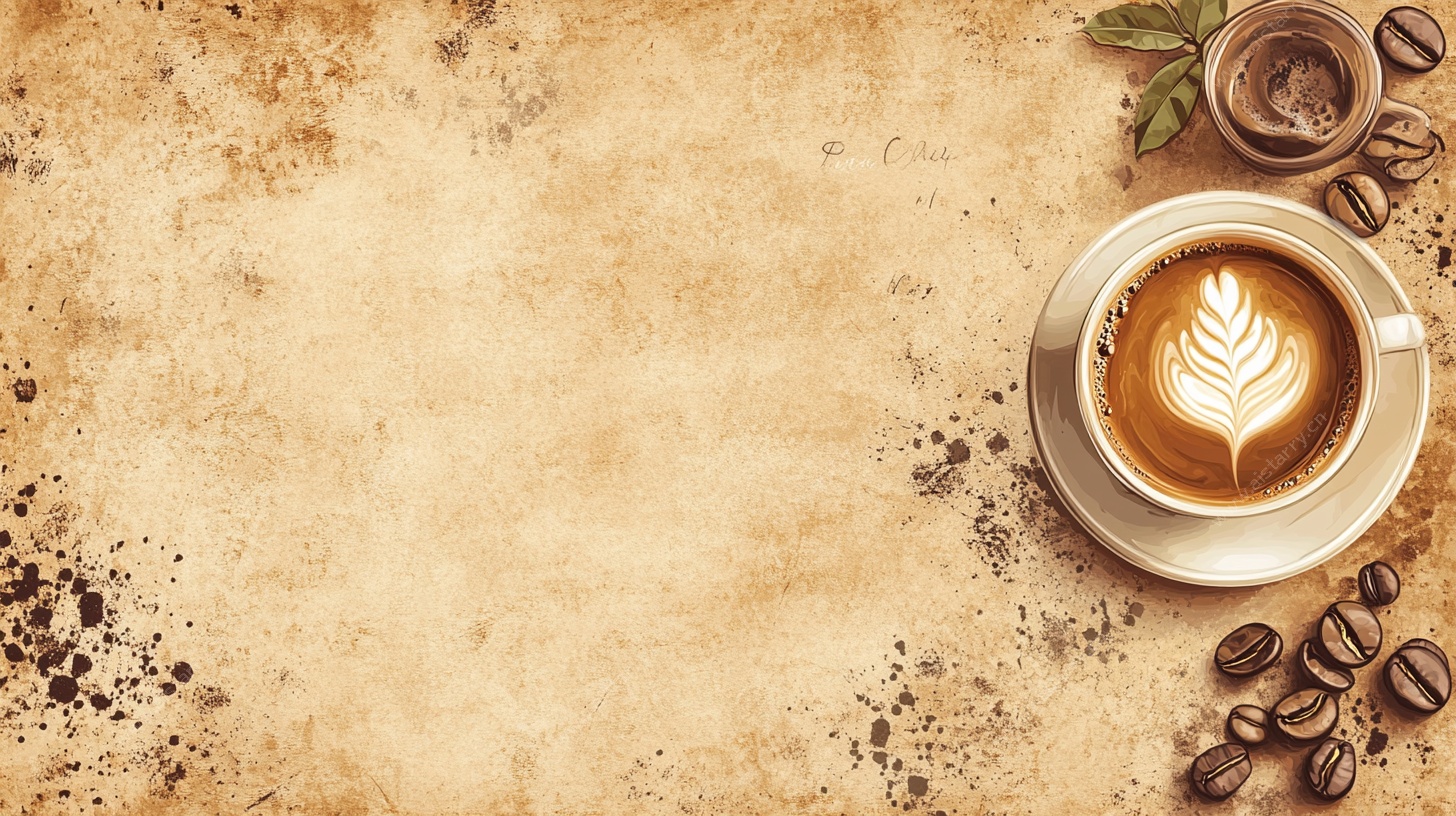 复古风咖啡饮品装饰图