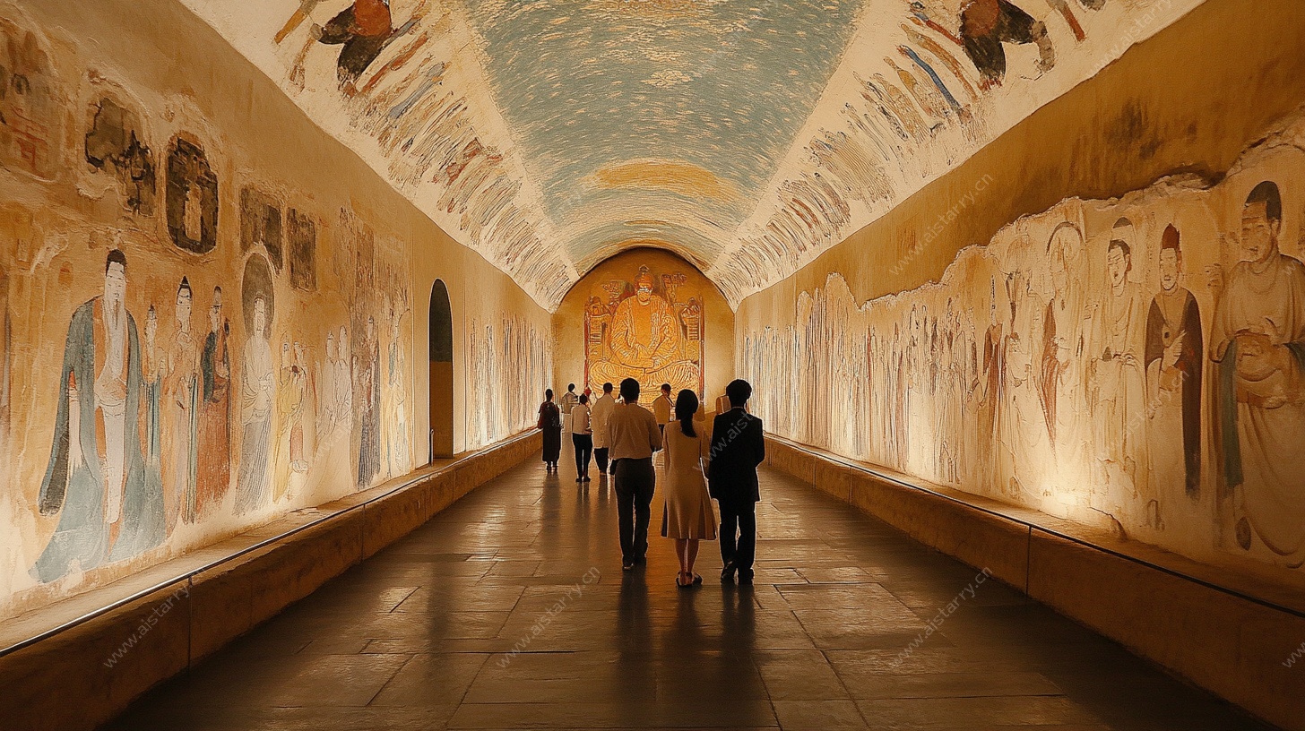 漫步壁画长廊赏艺术魅力