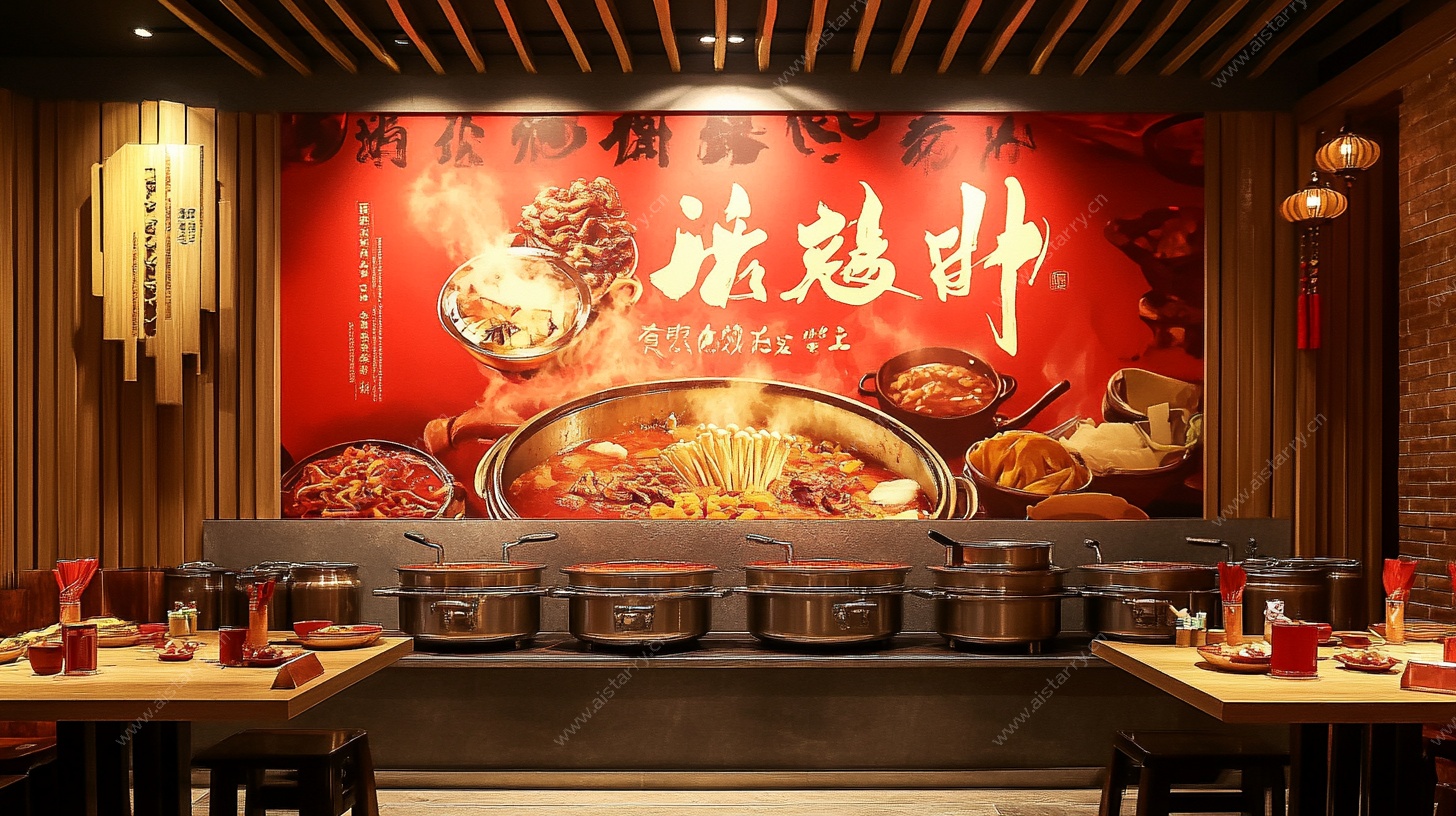 中式火锅餐厅内景展示