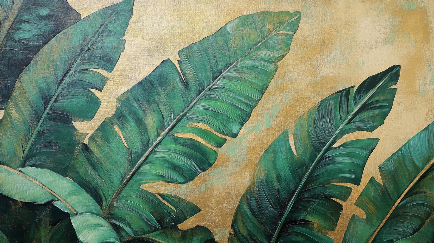 芭蕉叶艺术画