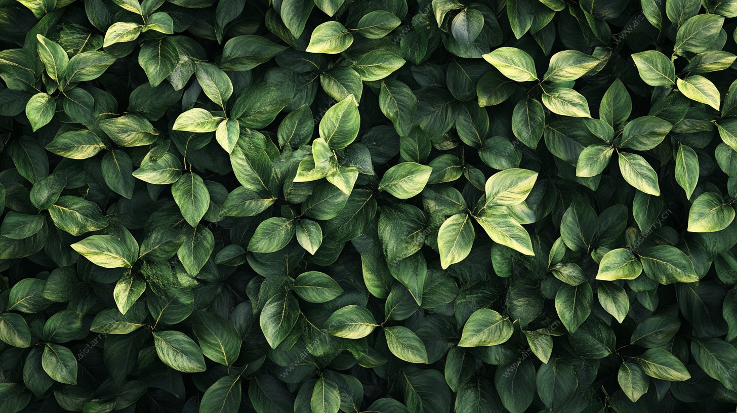 翠绿繁茂的叶子背景图