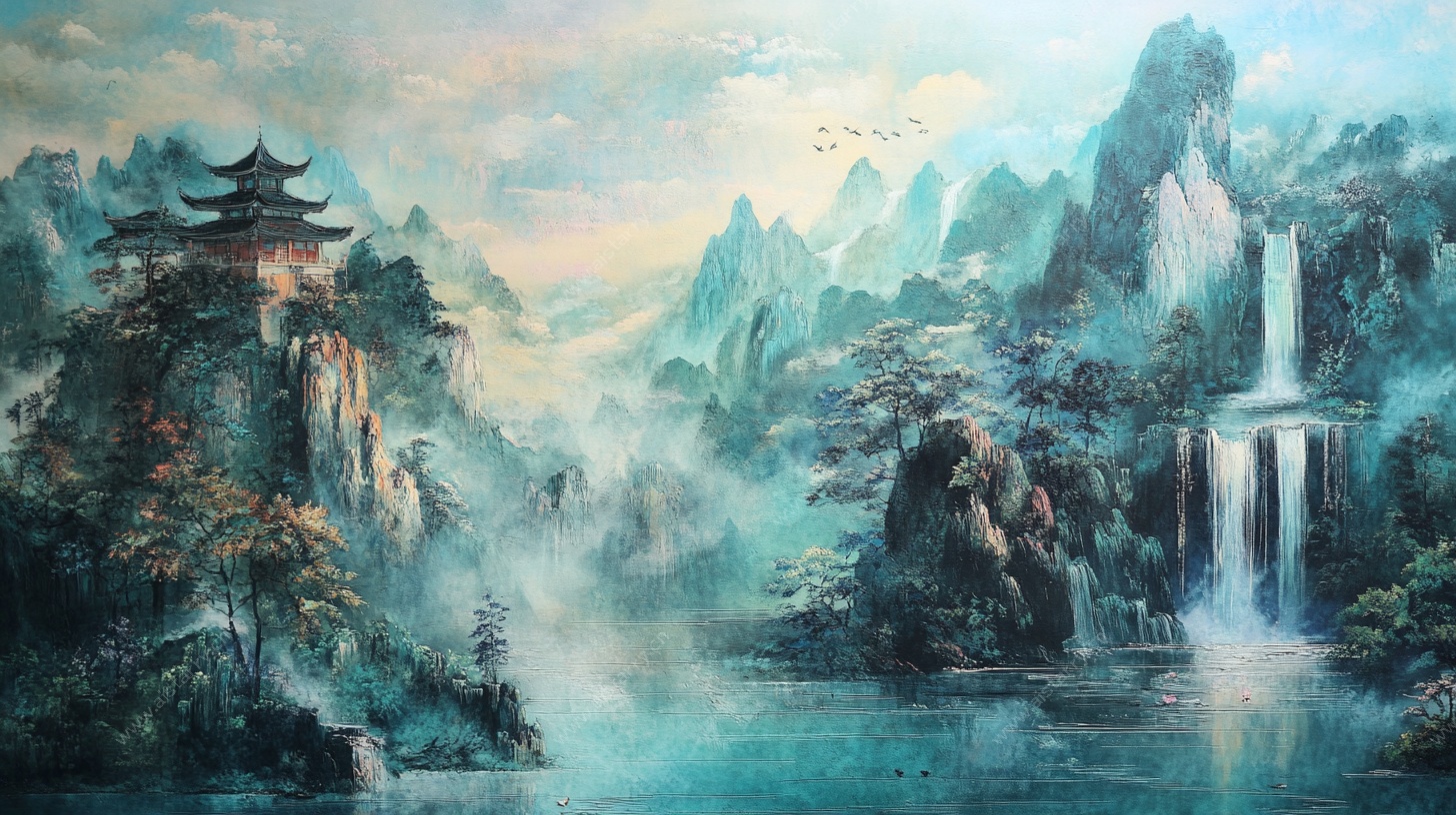 水墨山水意境图