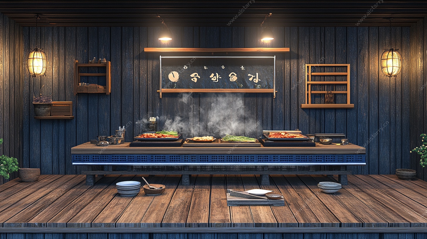 日式居酒屋吧台场景