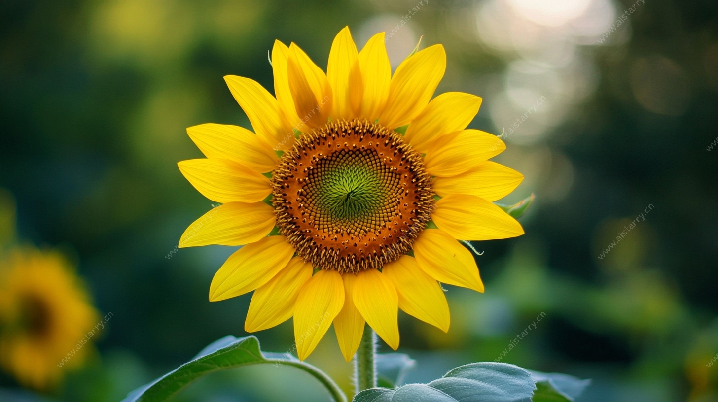 单株向日葵特写