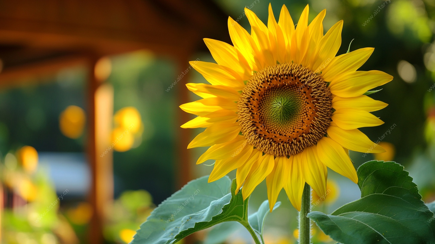 阳光下的向日葵特写