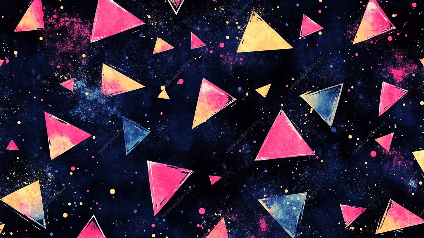 梦幻三角星空图案背景