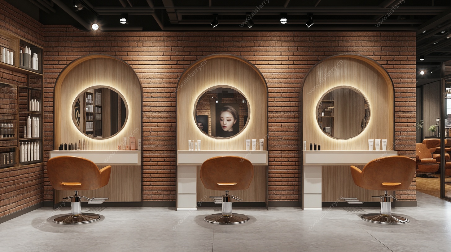 时尚美发店室内优雅设计